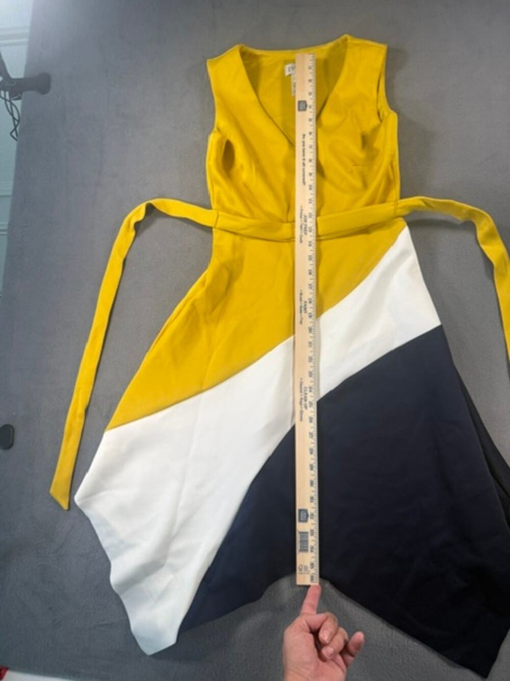 ENFOCUS STUDIO DRESS ( SIZE 4 ) YELLOW/WHITE/BLUE